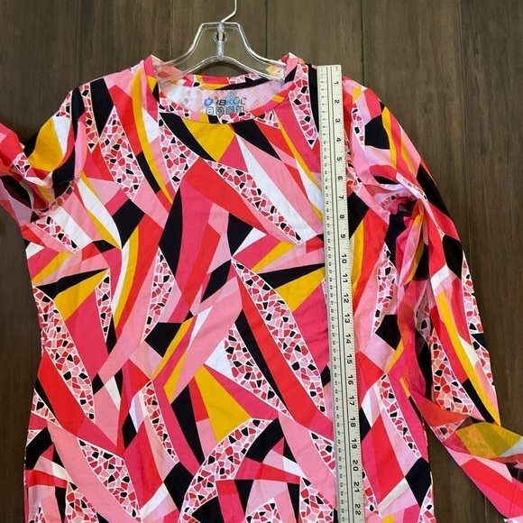 IBKUL Brianna Multicolor Long Sleeve UPF 50+ Air Circulation Top Size Large - Picture 6 of 6
